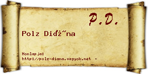 Polz Diána névjegykártya